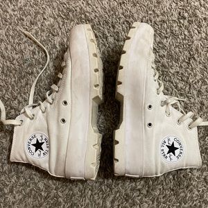 white platform converse